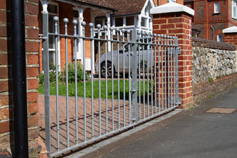 grey metal fencing for security in Milton Ontario